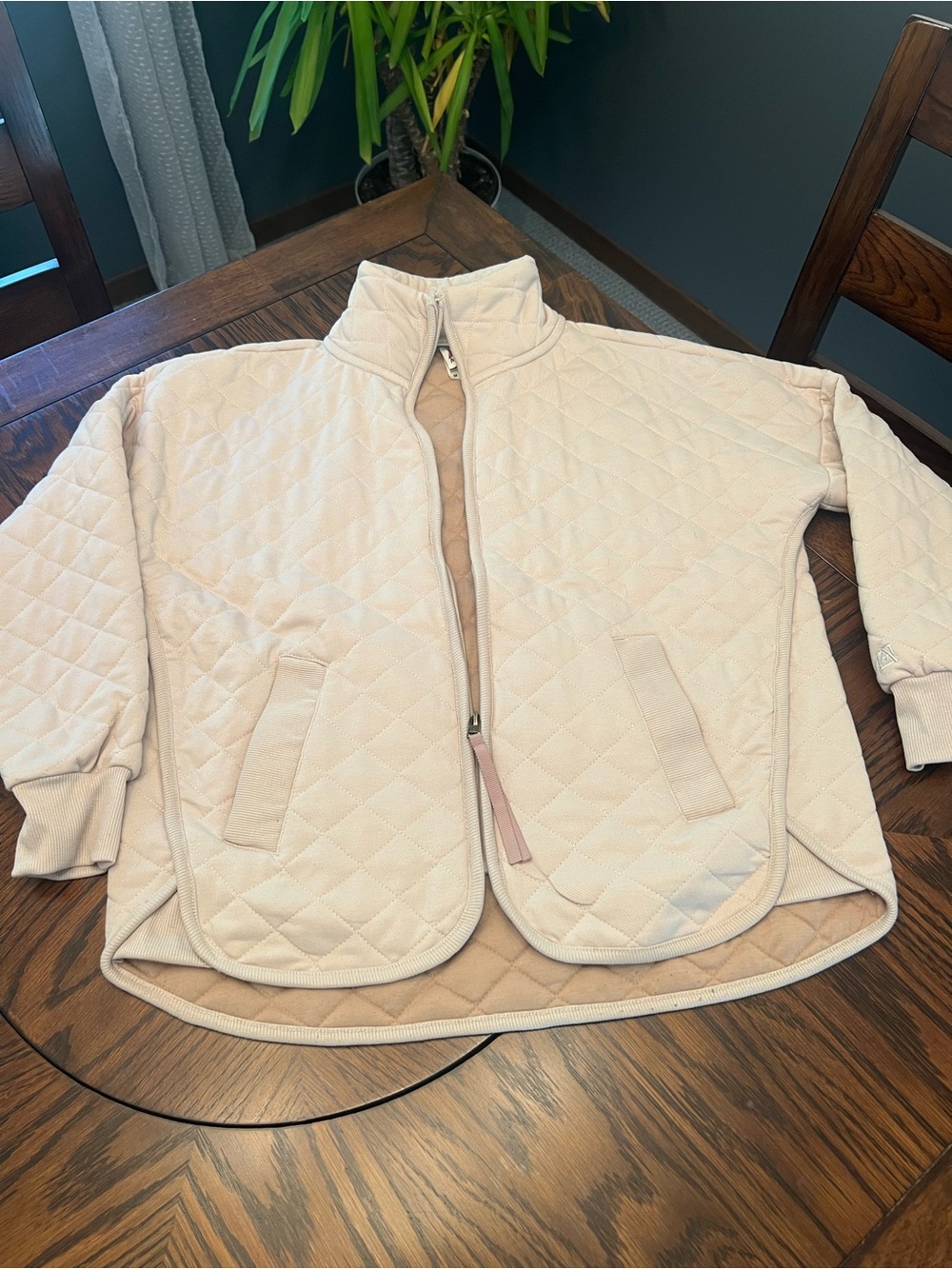Avalanche Women’s Beige Quilted Full Zip Pocket Short Jacket M CA886R2 # 734